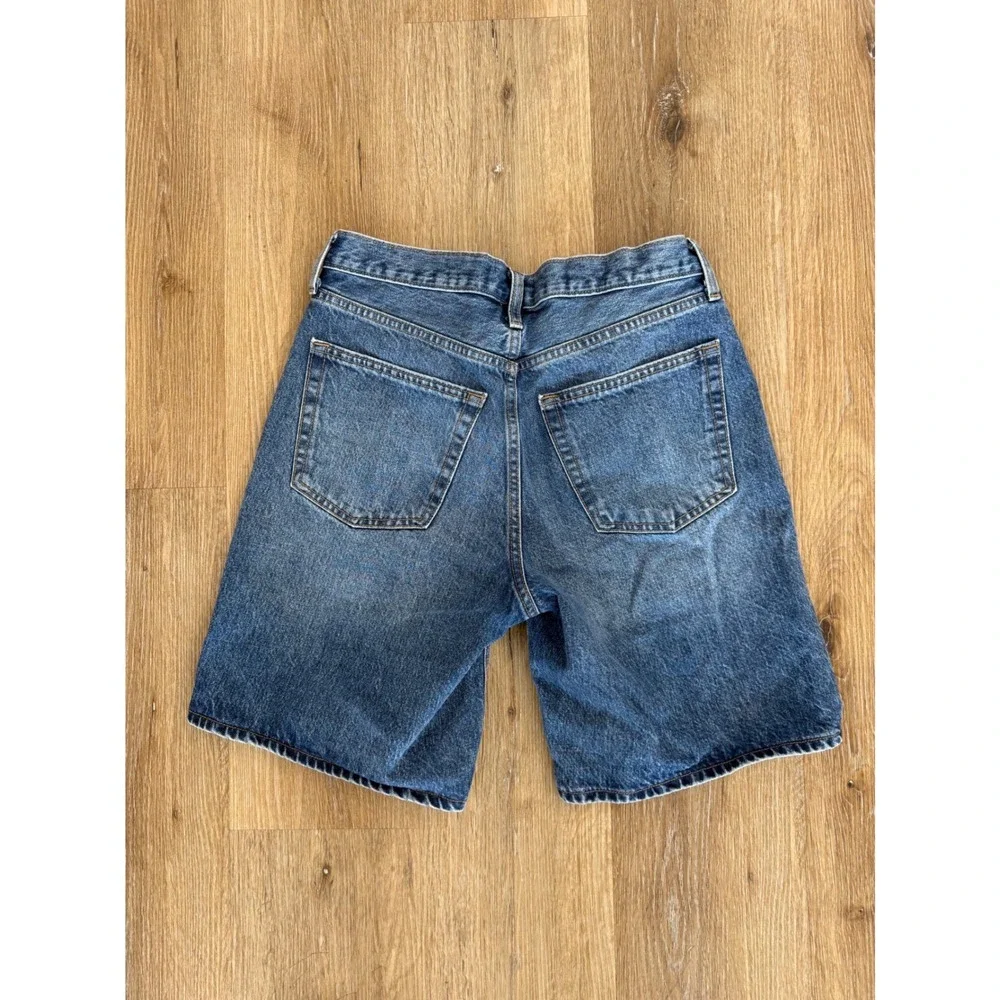 Universal Thread 90s Baggy Bermuda Shorts Womens 8 Blue Denim High Rise Cotton